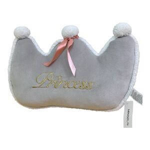 MINISO Life Princess Crown Plush Pillow Cushion – Nursery Decor/ Kids Room NWT